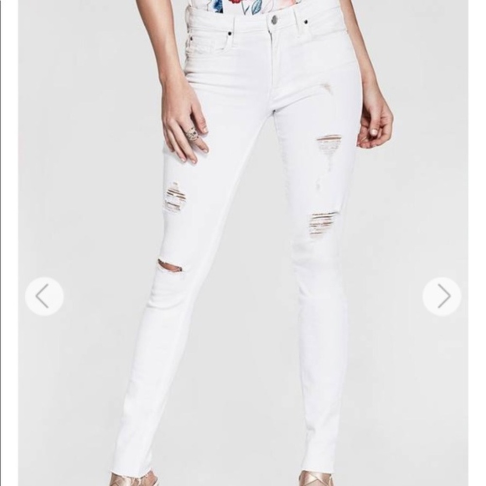 NWT Marciano Mid-Rise Destroyed Skinny Jeans